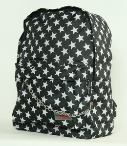 Star black-white L stars rucksack