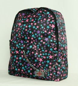 Stars purple-pink-blue stars rucksack