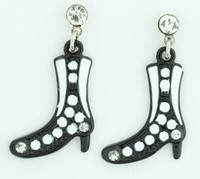 C boots black colorful stud