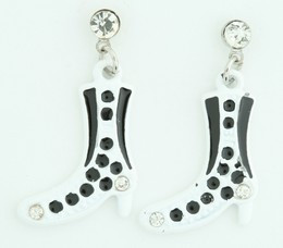 C boots white colorful stud