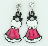 C dress white-pink colorful stud