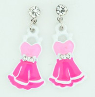 C dress pink-pink colorful stud