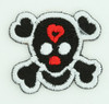 S skull black medium patch