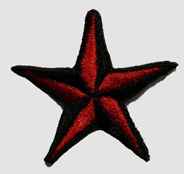 S 3D star black-red