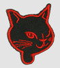 S cat head black-red