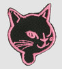 S cat head black-pink