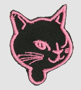 S cat head black-pink