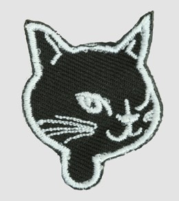 S cat head black-white