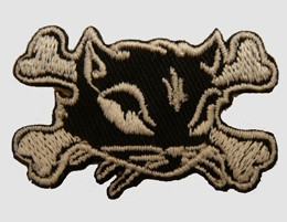 S cat bone black-white 