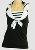 Front - TS V stripe black top sailor top