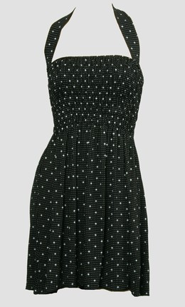 Front EB star dot elastic dress