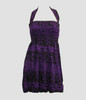 Front EB punk flower purple elastic dress