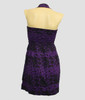 Back EB punk flower purple elastic dress