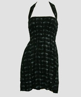 Front EB swallow black-grey elastic dress