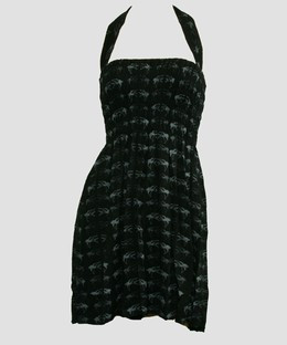 Front EB swallow black-grey elastic dress