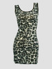 Front - S 4 lines leopard grey sexy dress