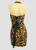 Back - Lace leopard brown L sexy dress