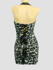 Back - Lace leopard grey sexy dress
