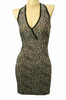 Front - S lace leopard brown S sexy dress