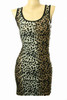 Front - S 4 lines leopard D brown sexy dress