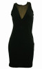 Front - S V black sexy dress