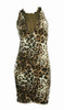 Front - S V leopard sexy dress