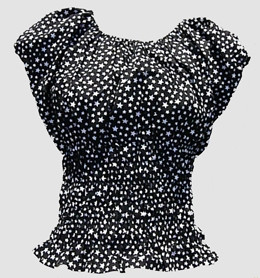 Elastic star black top elastic top