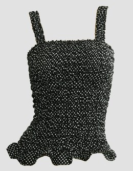 Front - E dot black-white top elastic top