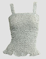 Front - E dot white-black top elastic top