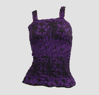 Front - E punk flower purple top elastic top