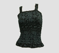 Front - E punk flower black-grey top elastic top