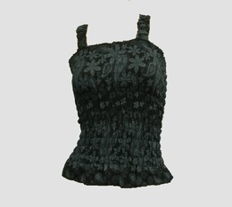 Front - E punk flower black-grey top elastic top