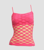 Front - Fish pink top net top