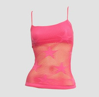Front - Star pink top net top