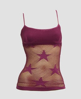 Front - Star purple top net top