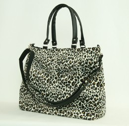 Leopard brown fashion fluffy bag