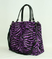 Zebra purple fashion fluffy Bag