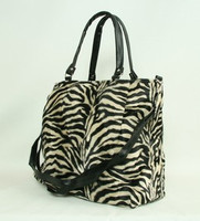 Zebra L brown fashion fluffy bag