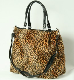 Leopard orange fashion fluffy bag