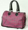 Check pink large bowling bag