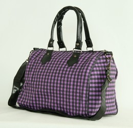 L check purple large bowling bag