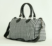 Check white large bowling bag