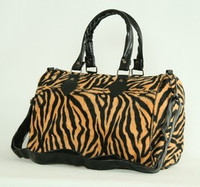 Zebra orange large bowling bag