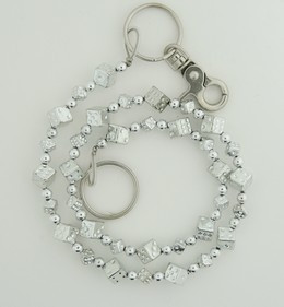 Dice SM silver WC 4 wallet chain