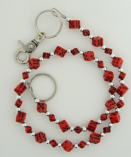 Dice SM red WC 4 wallet chain