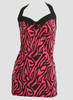 Front - LO zebra pink long top pin up