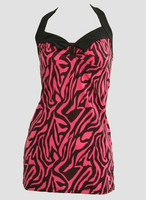 Front - LO zebra pink long top pin up