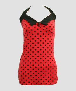 Front - LO dot L red long top pin up