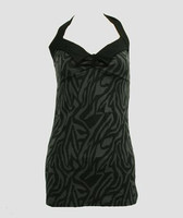 Front - LO zebra grey long top pin up