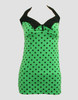 Front - LO Dot L Green Long Top Pin Up